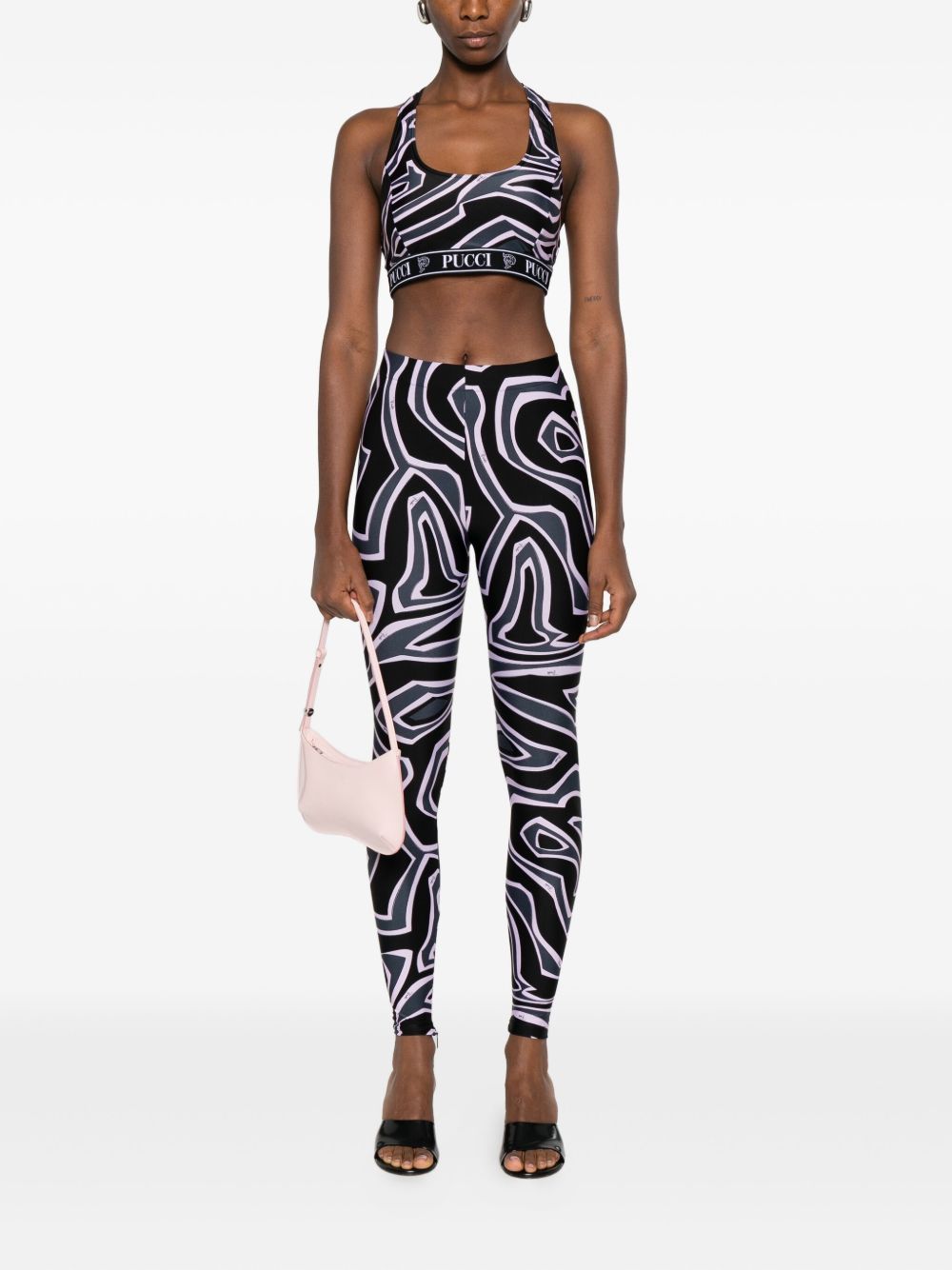 Pucci Printed Sports Bra - Black