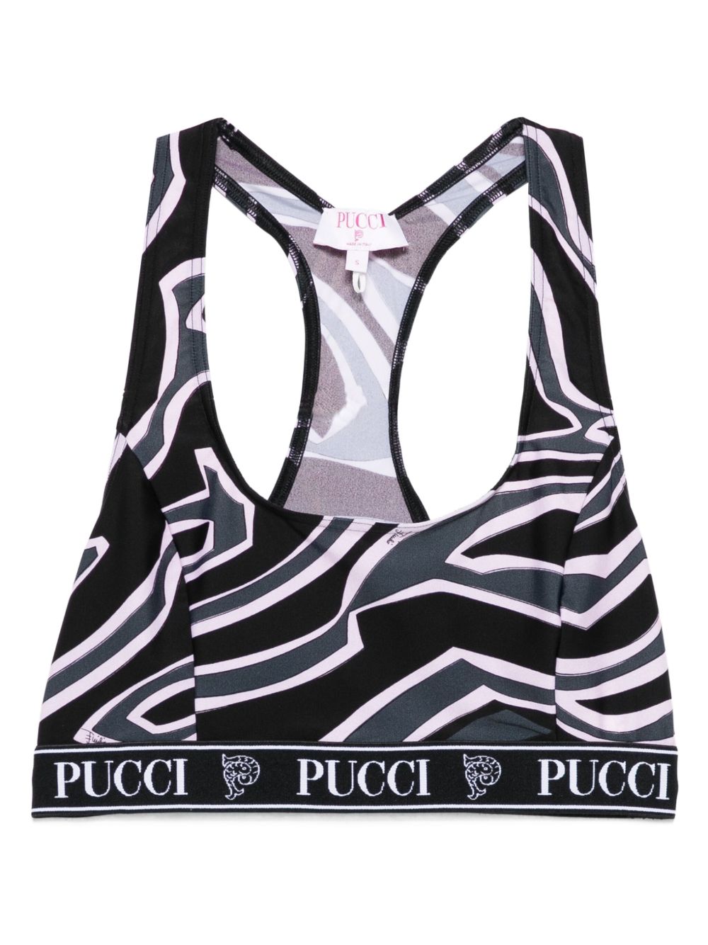 Pucci Printed Sports Bra - Black