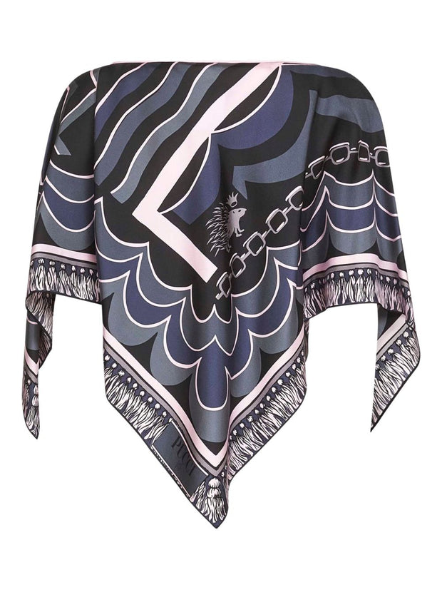 Pucci Printed Silk Blouse Black