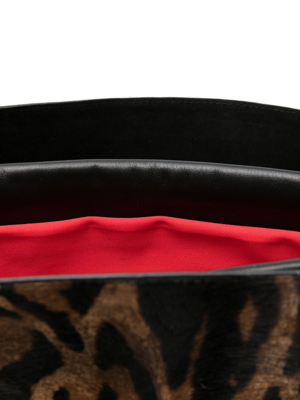 Christian Louboutin Baggy Leather Shoulder Bag Brown