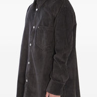 Ami Paris Cotton Corduroy Overshirt - Grey