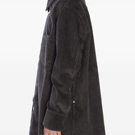 Ami Paris Cotton Corduroy Overshirt - Grey