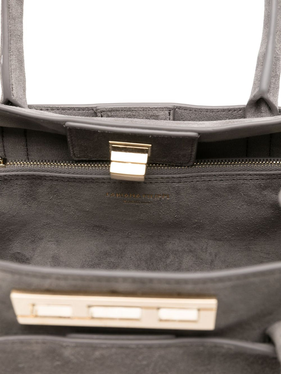 Fabiana Filippi Suede Leather Handbag - Grey