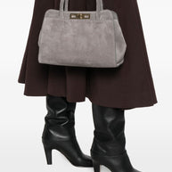 Fabiana Filippi Suede Leather Handbag - Grey