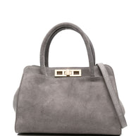 Fabiana Filippi Suede Leather Handbag - Grey