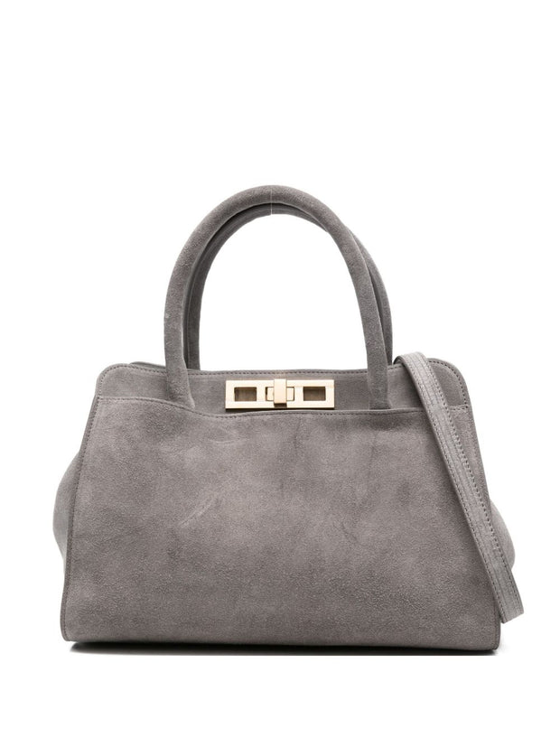 Fabiana Filippi Suede Leather Handbag - Grey