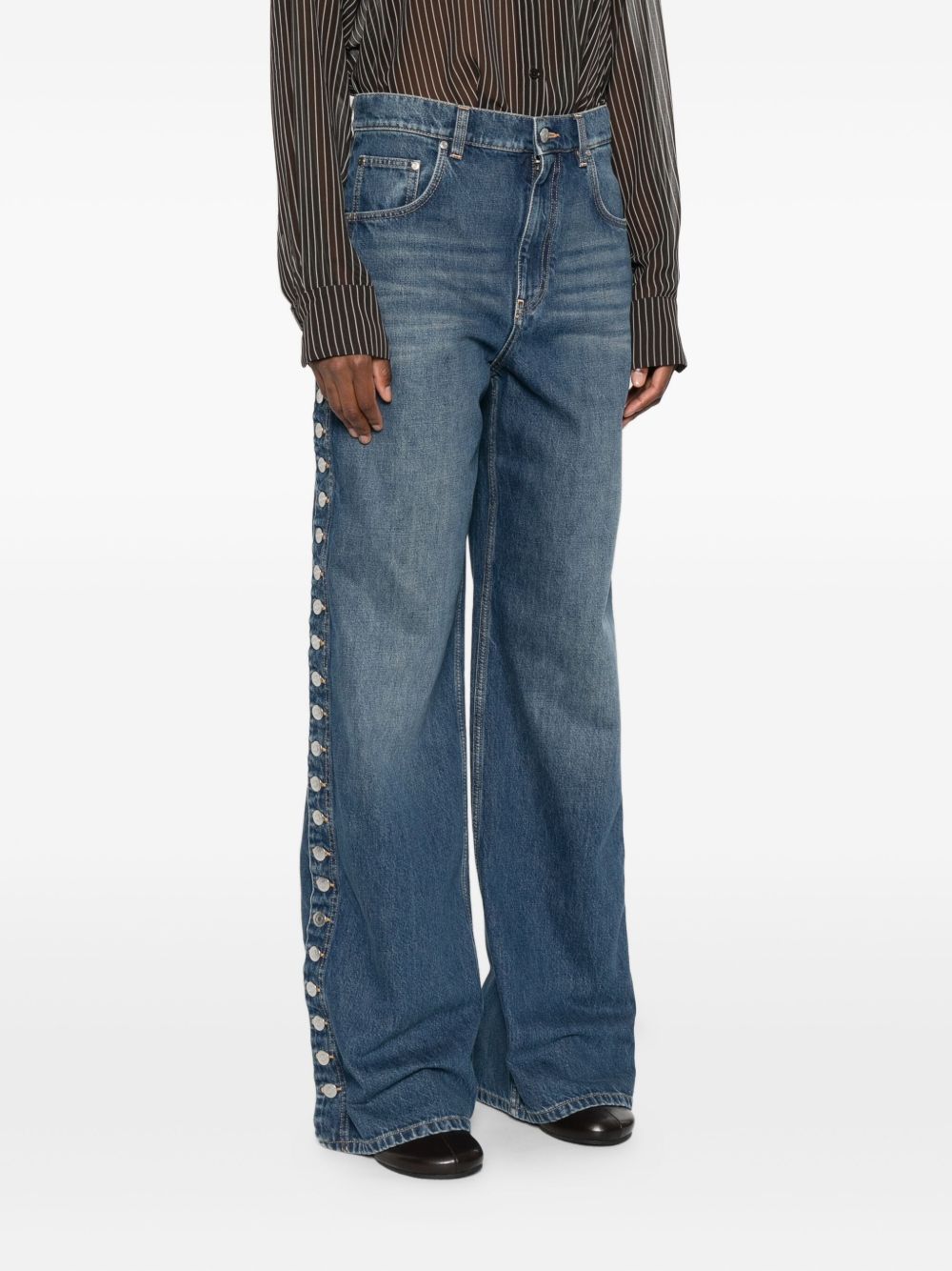 Stella McCartney Wide-leg Denim Jeans Blue