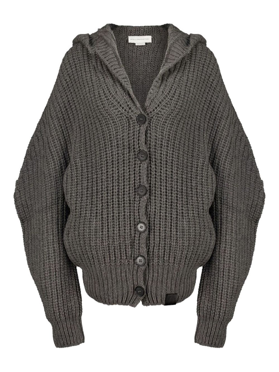 Stella McCartney Cashmere Wool Blend Cardigan - Grey