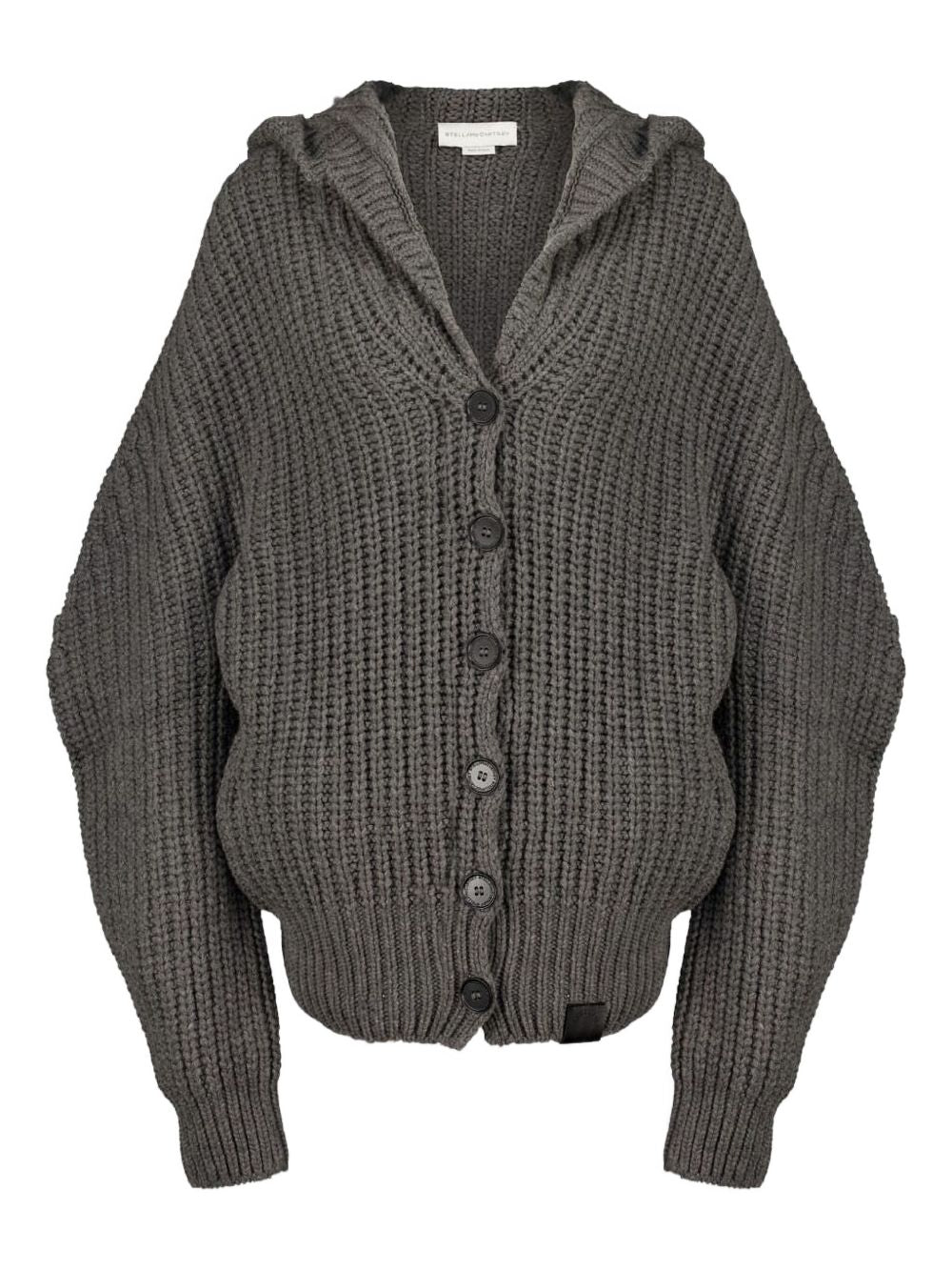 Stella McCartney Cashmere Wool Blend Cardigan - Grey