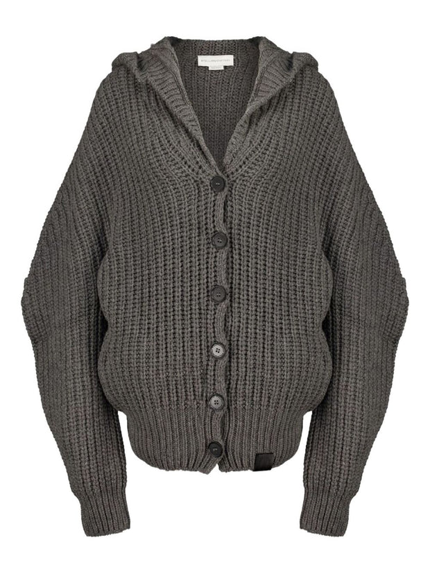 Stella McCartney Cashmere Wool Blend Cardigan - Grey