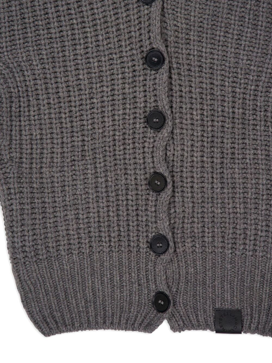 Stella McCartney Cashmere Wool Blend Cardigan - Grey