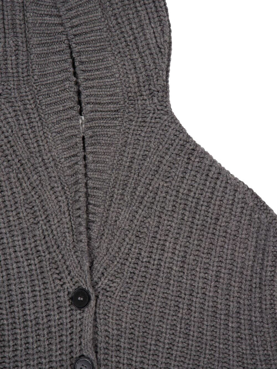 Stella McCartney Cashmere Wool Blend Cardigan - Grey