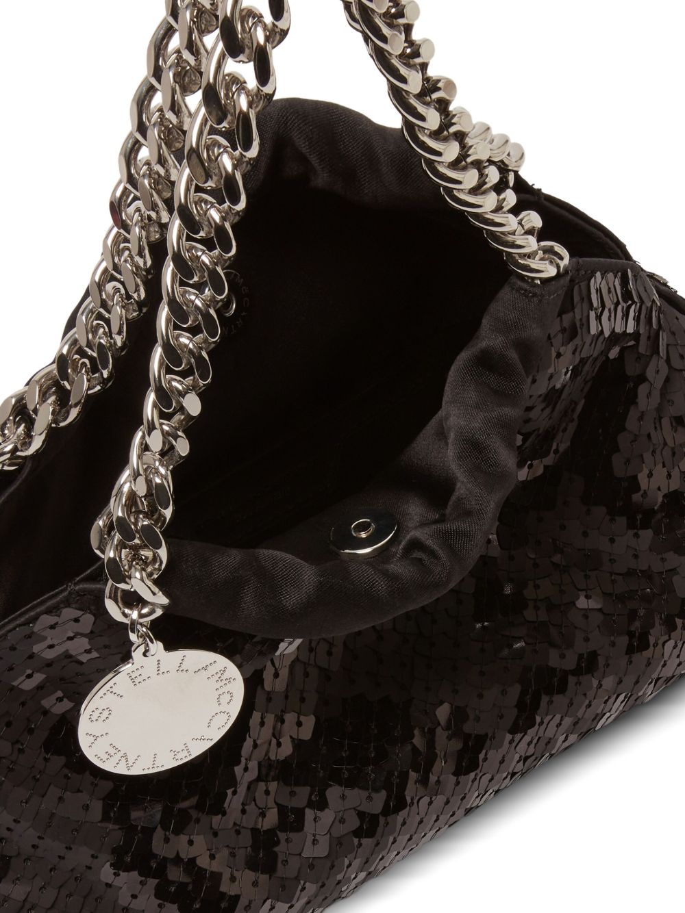 Stella McCartney Falabella Mini Sequined Handbag Black