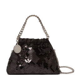Stella McCartney Falabella Mini Sequined Handbag Black