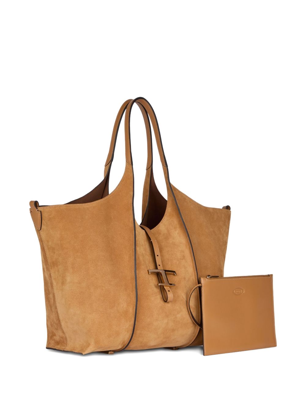 Tod's Medium Leather Tote Bag Leather Brown