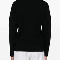Ami Paris Ami De Coeur Wool Cardigan Black