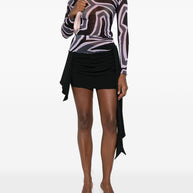 Pucci Printed Tulle Top Black