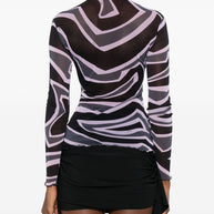 Pucci Printed Tulle Top Black