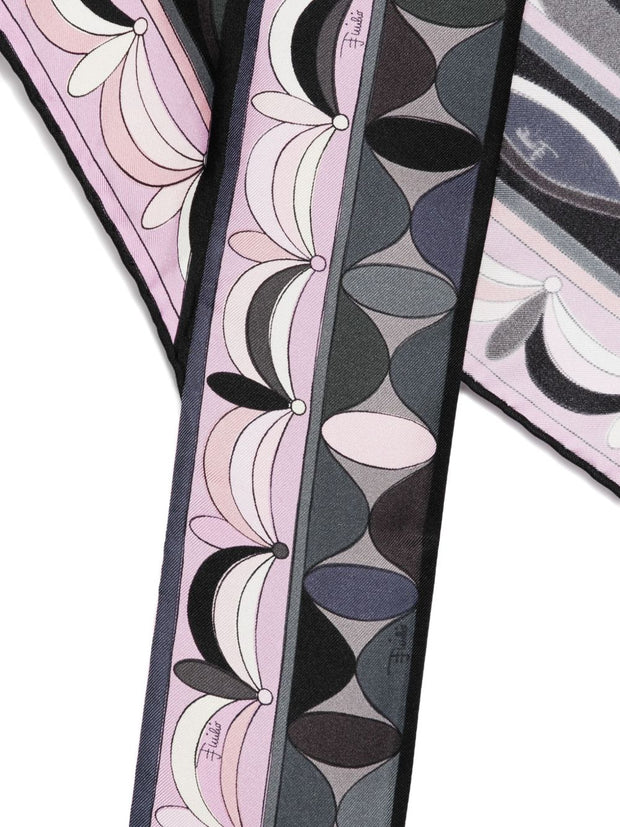 Pucci Printed Silk Scarf Black