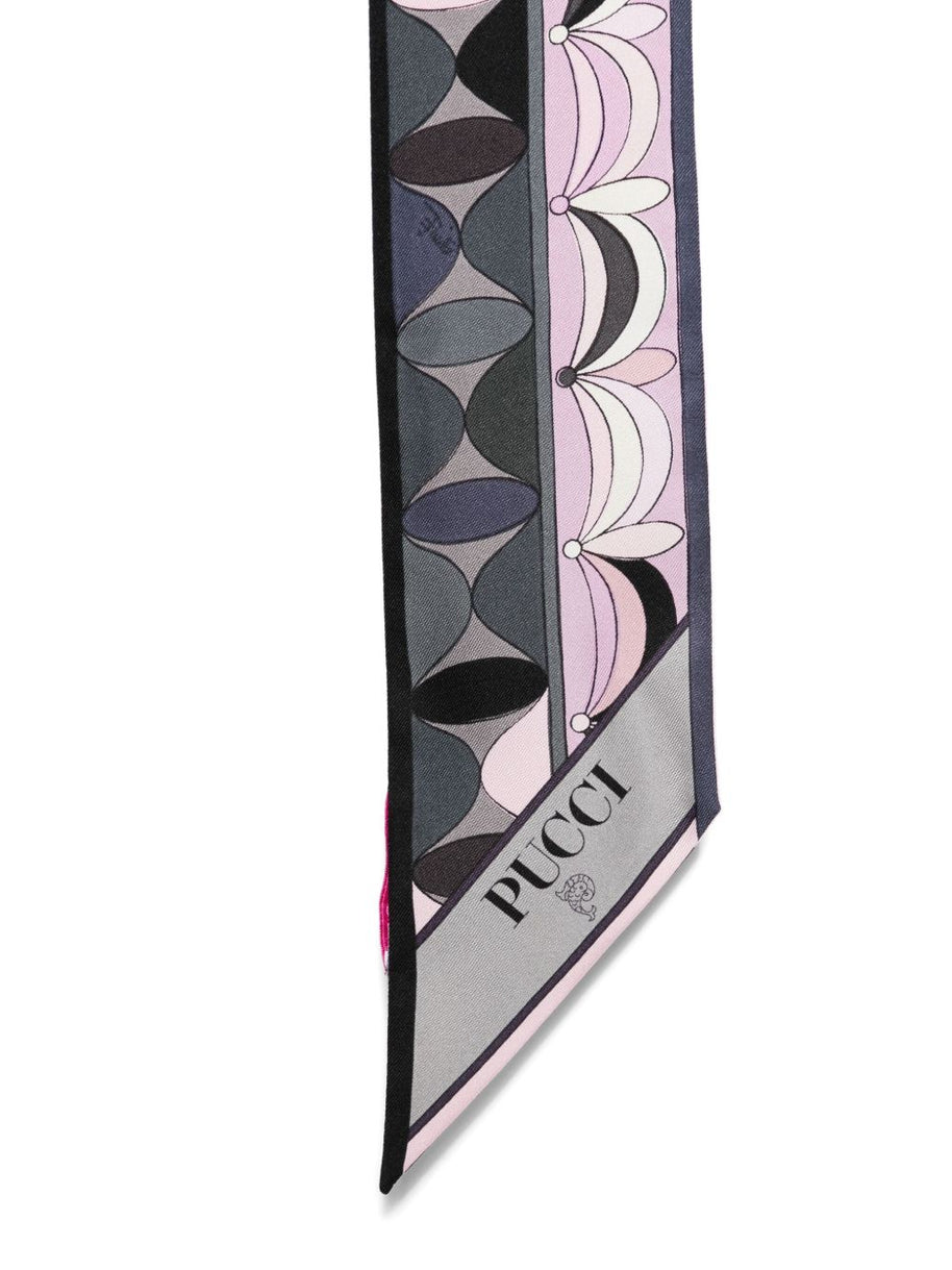 Pucci Printed Silk Scarf Black