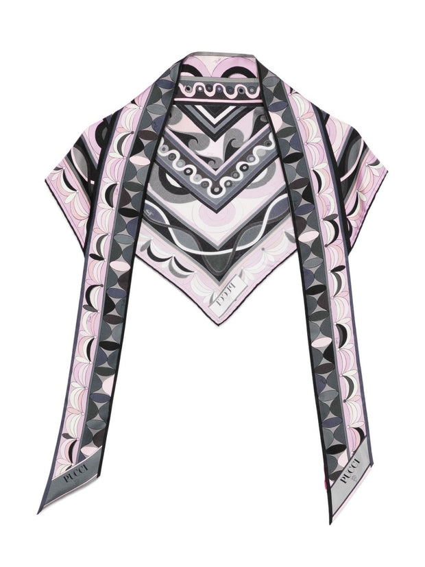 Pucci Printed Silk Scarf Black