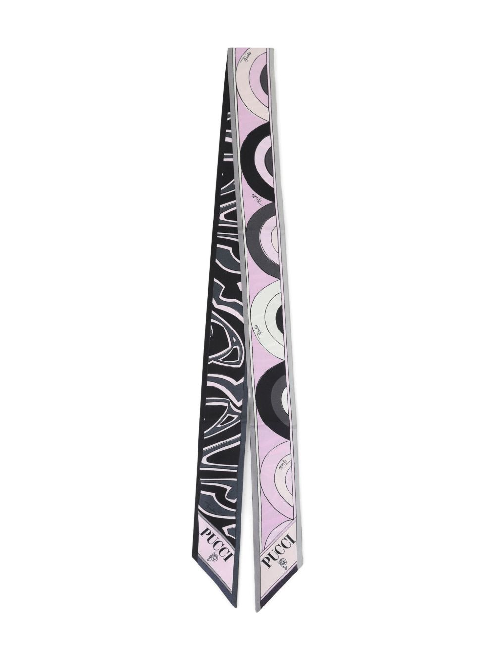 Pucci Printed Silk Foulard Scarf Black
