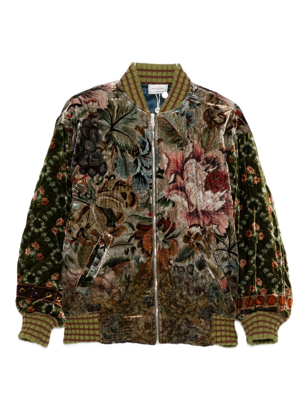 Pierre Louis Mascia Printed Silk Blend Bomber Jacket - Beige