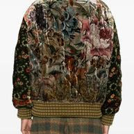 Pierre Louis Mascia Printed Silk Blend Bomber Jacket - Beige