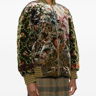 Pierre Louis Mascia Printed Silk Blend Bomber Jacket - Beige