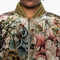 Pierre Louis Mascia Printed Silk Blend Bomber Jacket - Beige