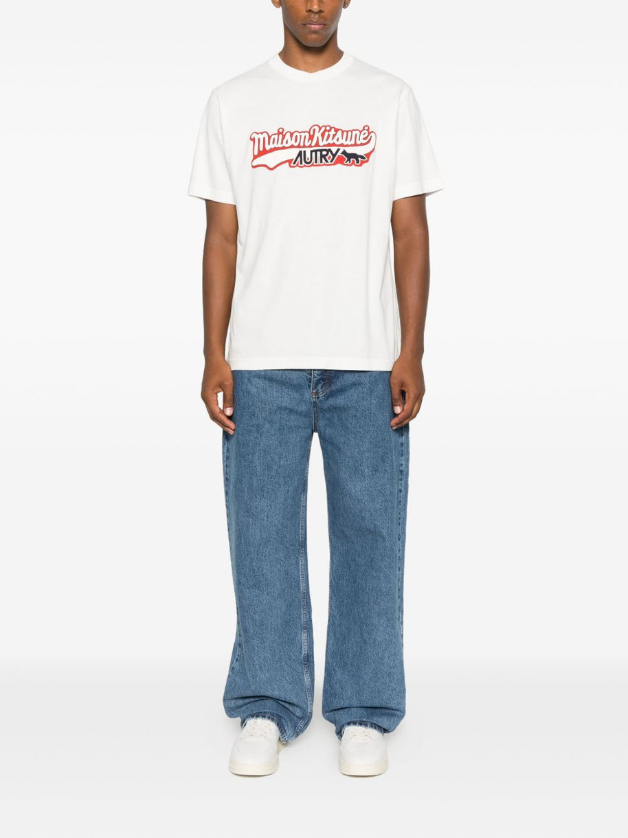 AUTRY X MAISON KITSUNE Logo Cotton T-shirt White