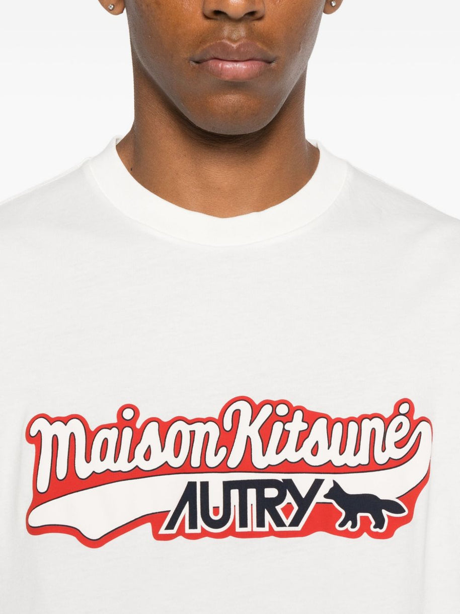 AUTRY X MAISON KITSUNE Logo Cotton T-shirt White