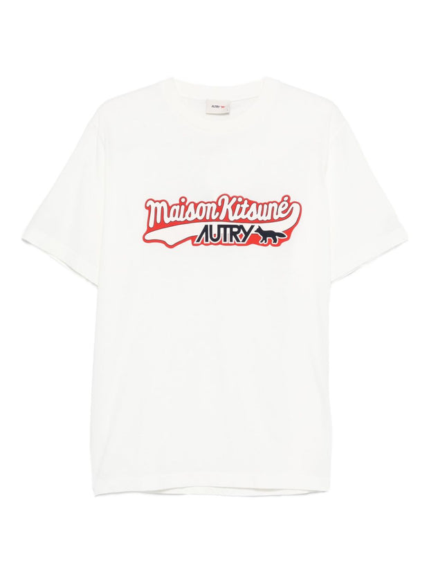 AUTRY X MAISON KITSUNE Logo Cotton T-shirt White