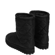 Dolce & Gabbana Nylon Puffy Boots Black