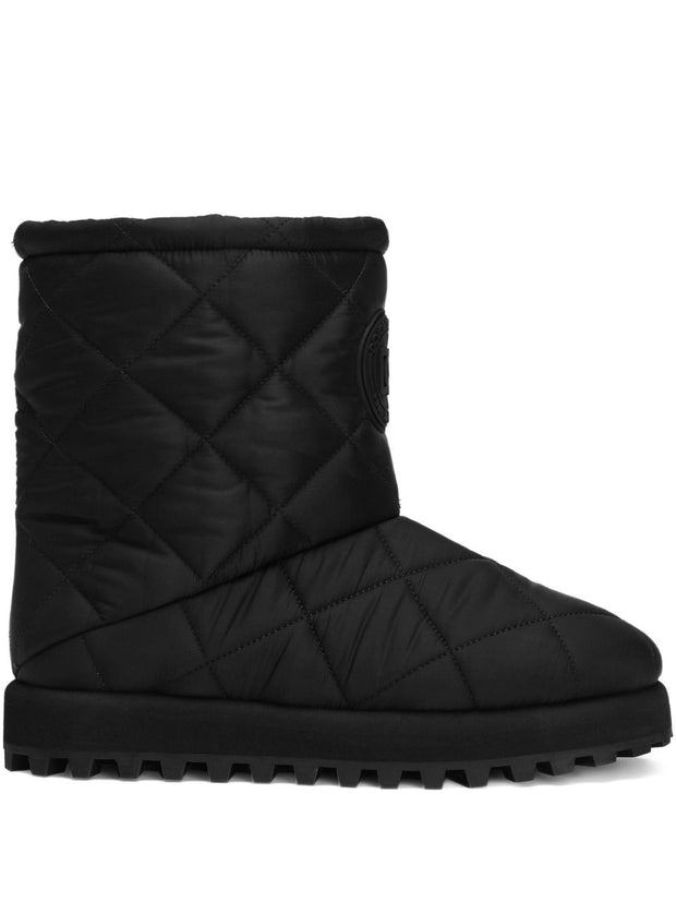 Dolce & Gabbana Nylon Puffy Boots Black