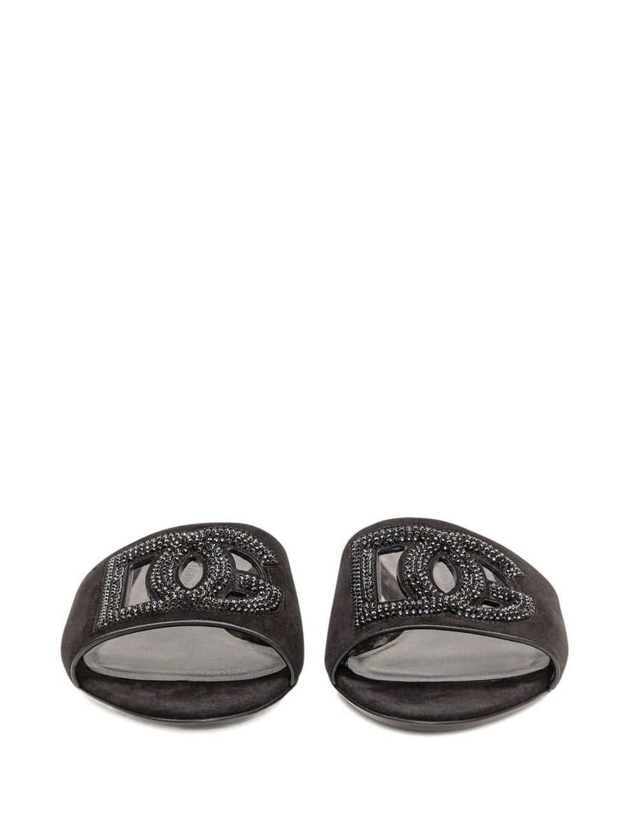 Dolce & Gabbana DG Logo Sandals Black