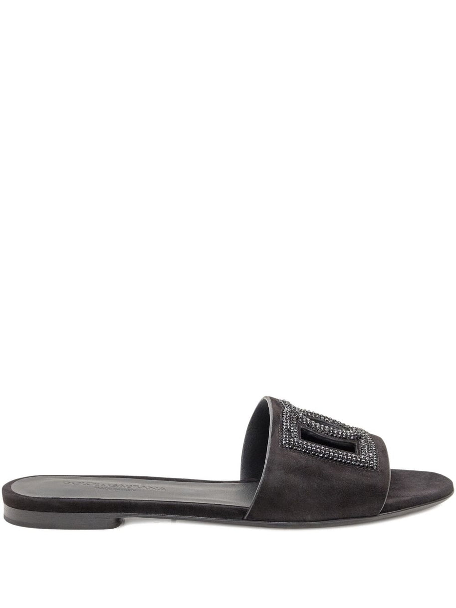 Dolce & Gabbana DG Logo Sandals Black