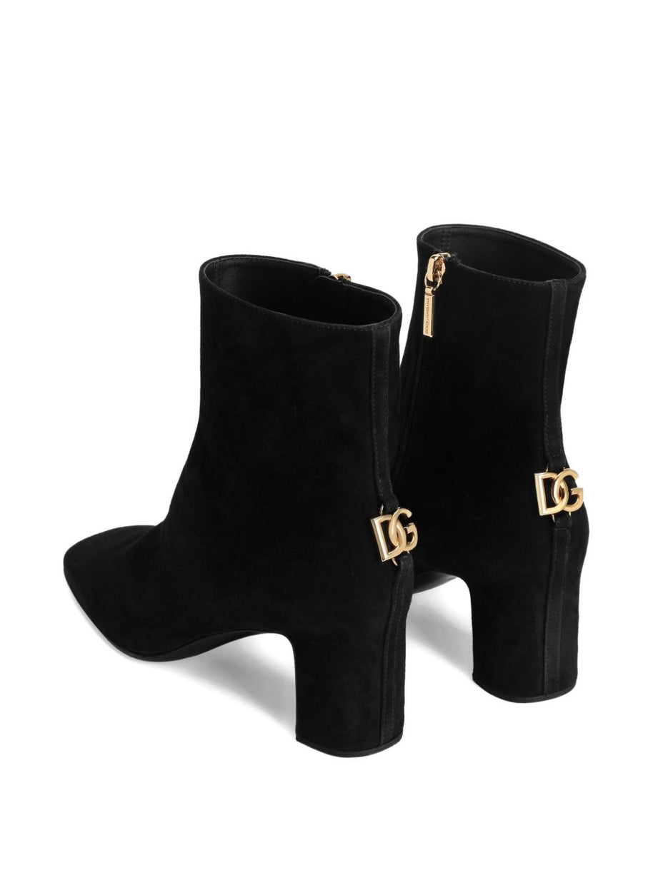 Dolce & Gabbana Suede Ankle Boots Black