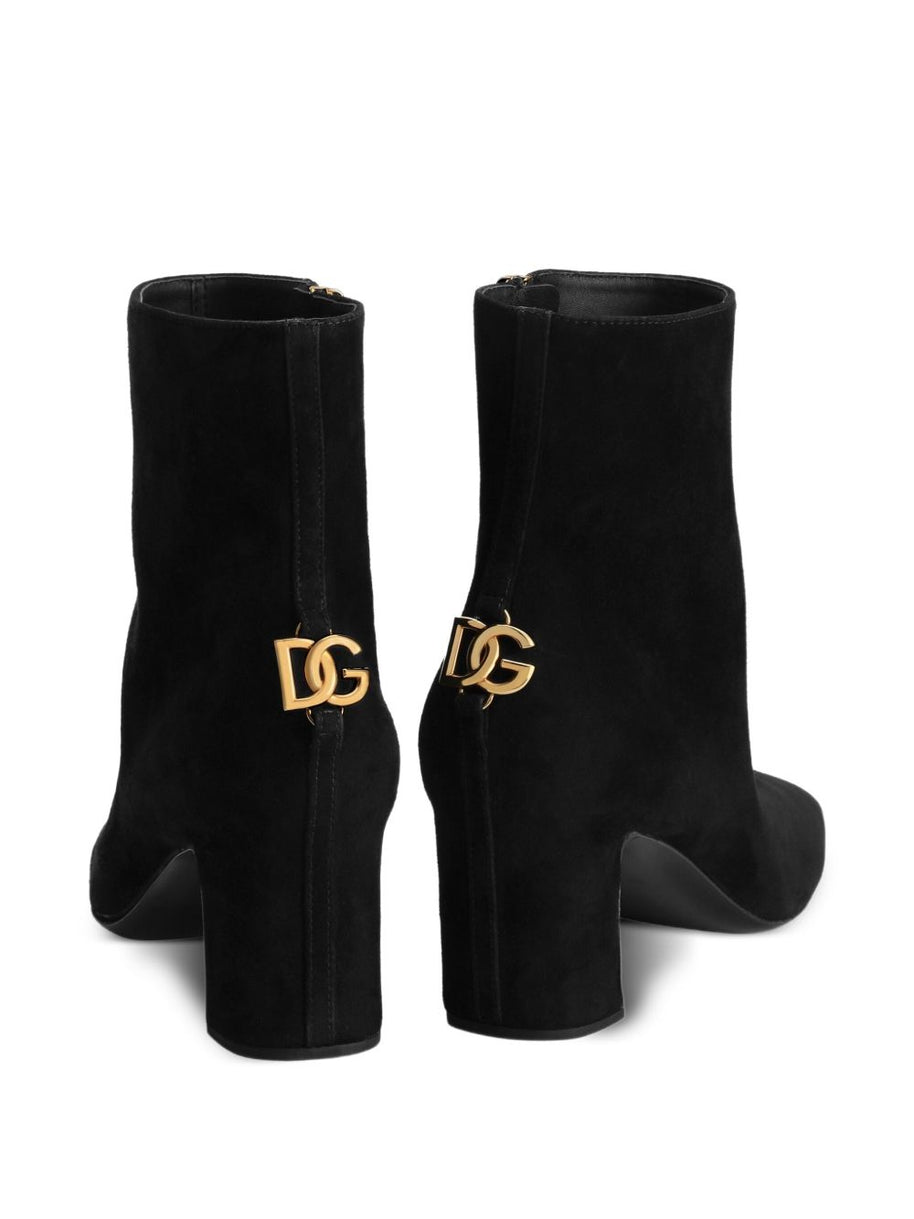 Dolce & Gabbana Suede Ankle Boots Black