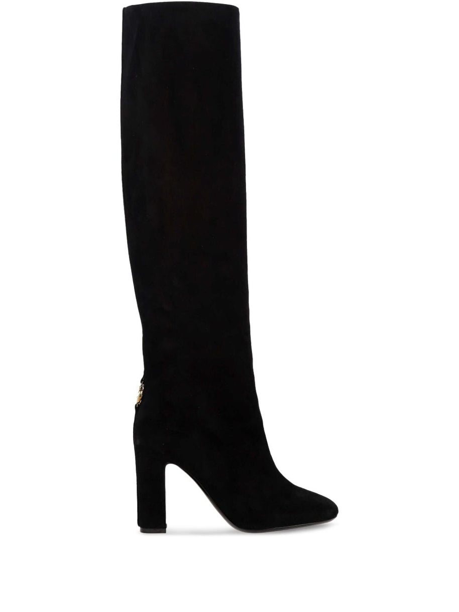 Dolce & Gabbana Suede Tall Boots Black