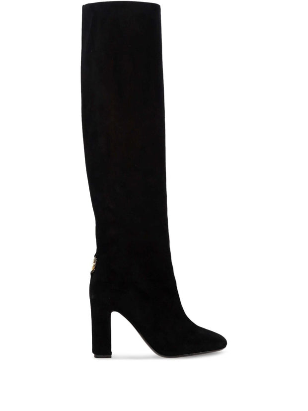 Dolce & Gabbana Suede Tall Boots Black