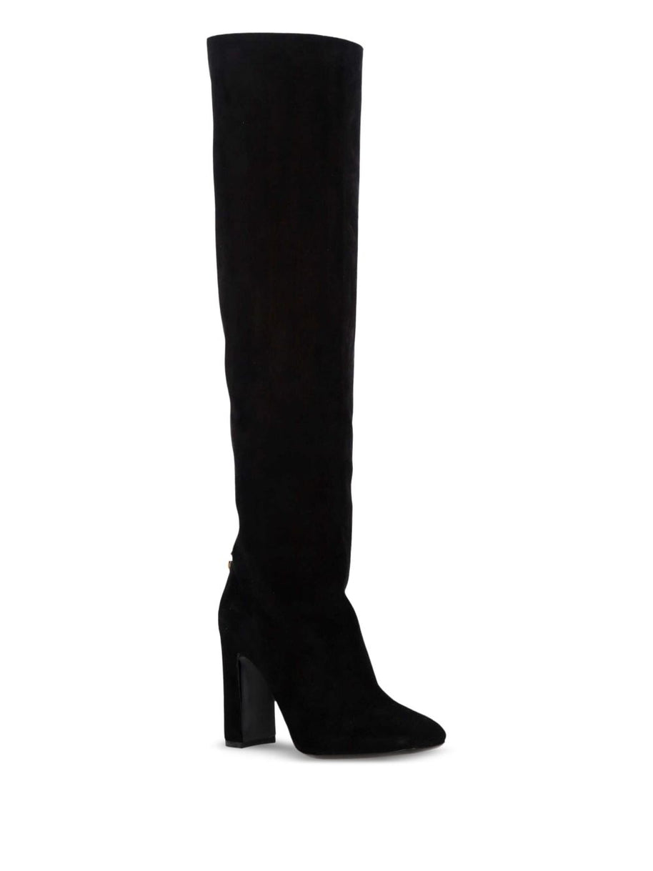 Dolce & Gabbana Suede Tall Boots Black