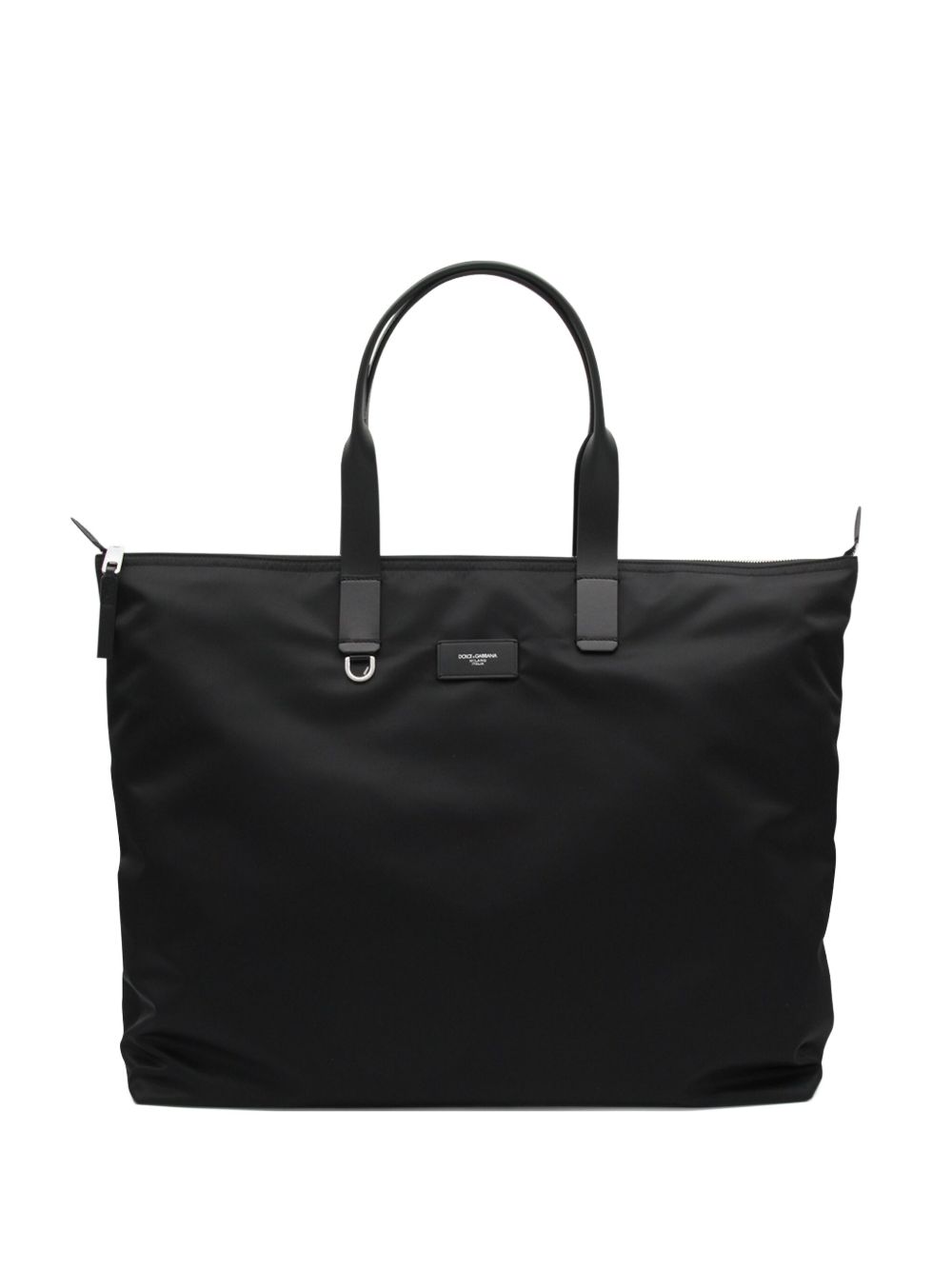 Dolce & Gabbana Nylon And Leather Tote Bag Black
