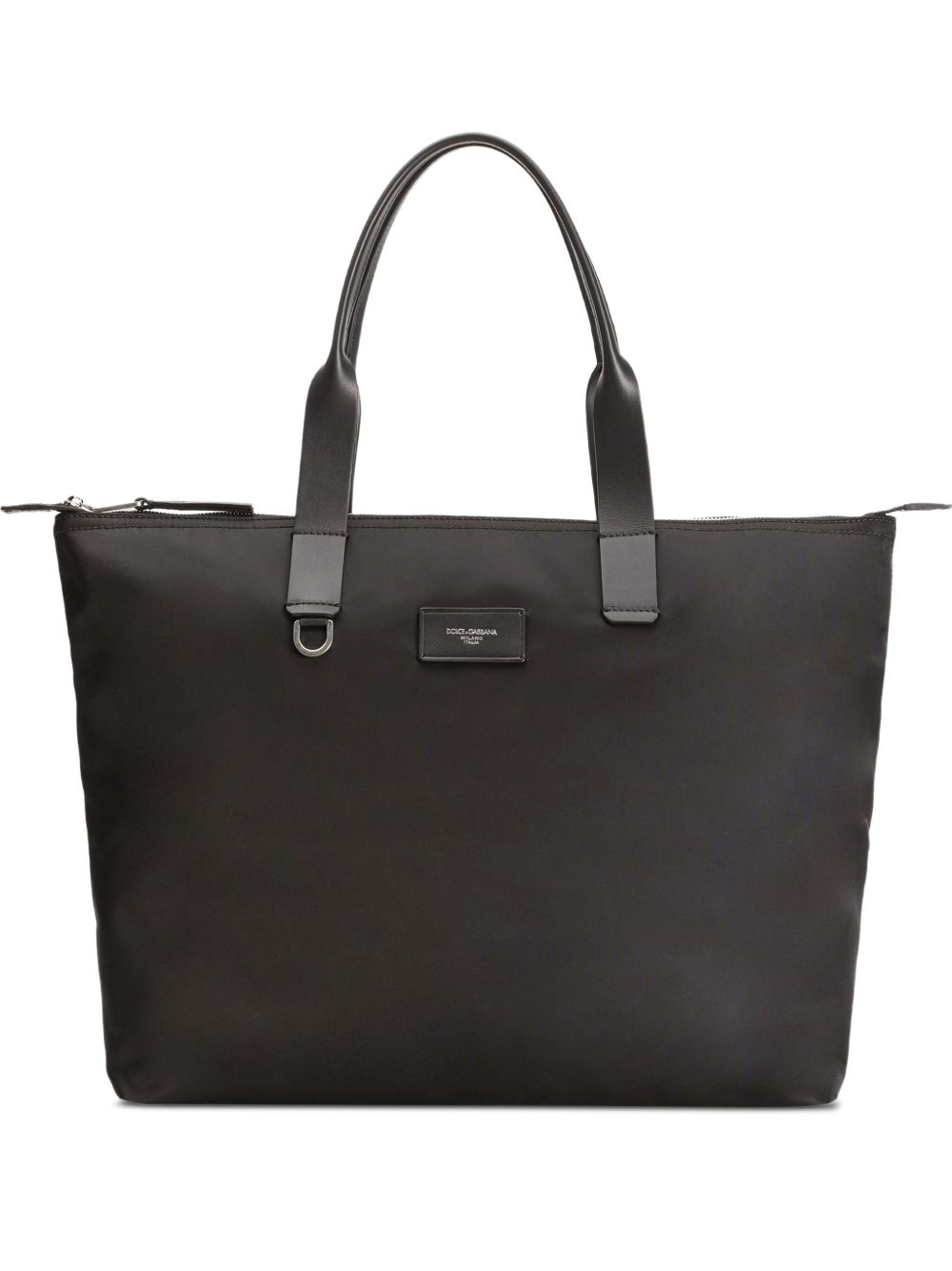 Dolce & Gabbana Nylon And Leather Tote Bag Black