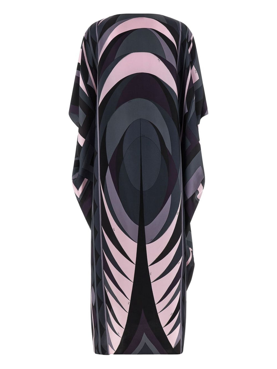 Pucci Printed Silk Kaftan Black