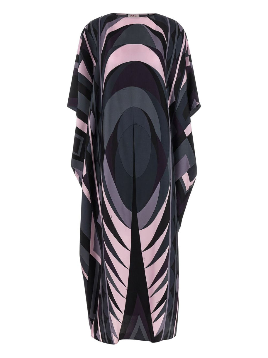 Pucci Printed Silk Kaftan Black