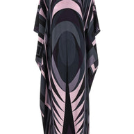 Pucci Printed Silk Kaftan Black