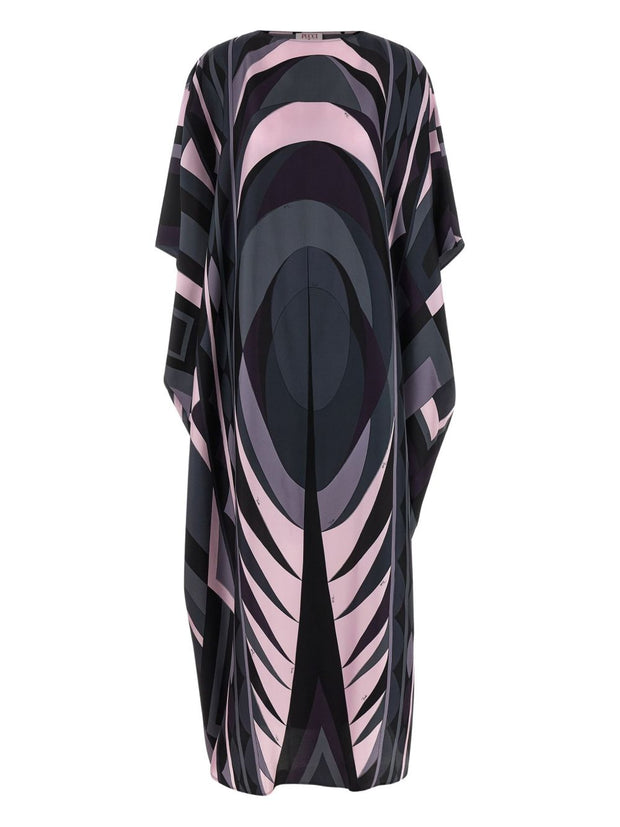 Pucci Printed Silk Kaftan Black