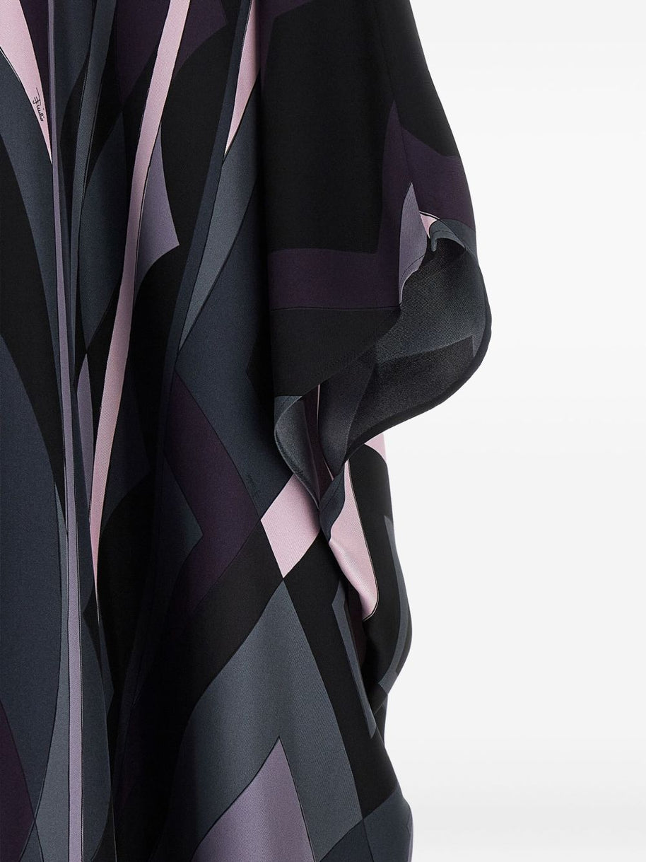 Pucci Printed Silk Kaftan Black