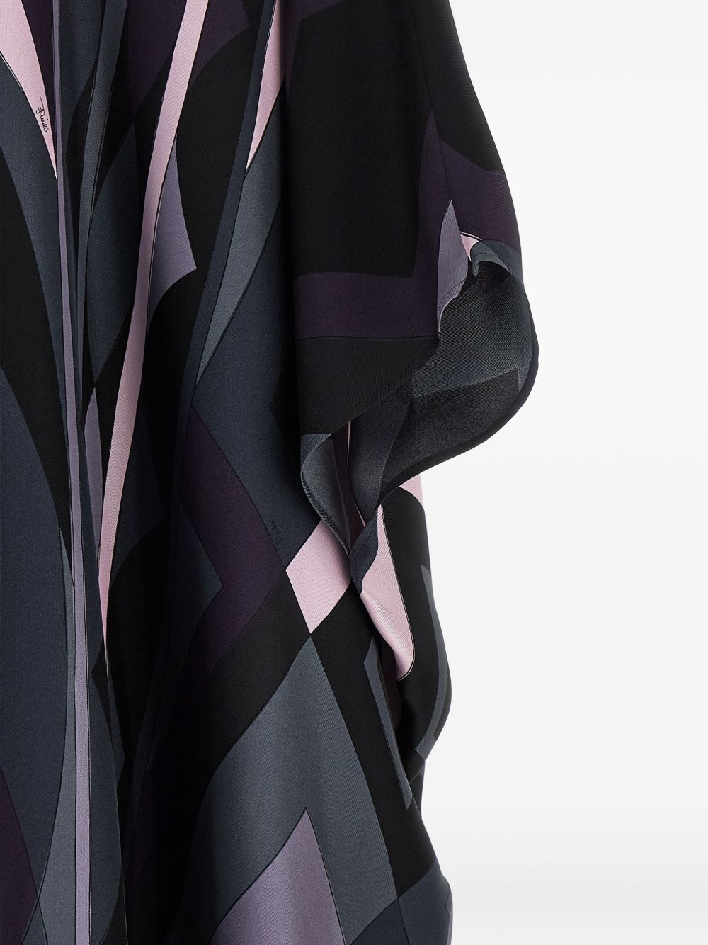 Pucci Printed Silk Kaftan Black
